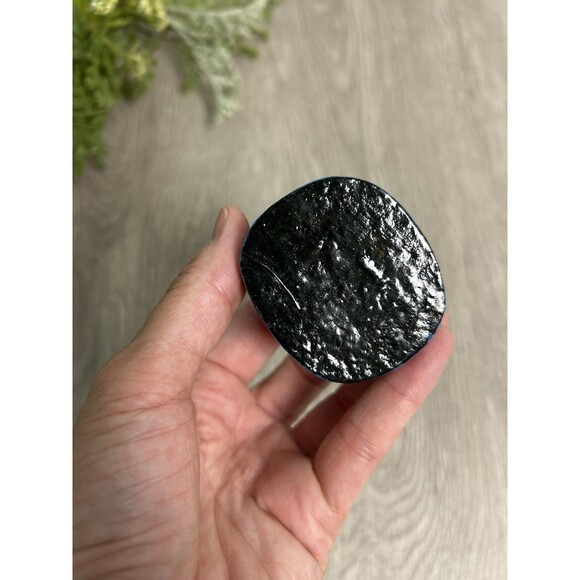 Vintage Paper Mache Black Lacquer Box Hand Painted Deer Trinket Jewelry Stash - Picture 7 of 10